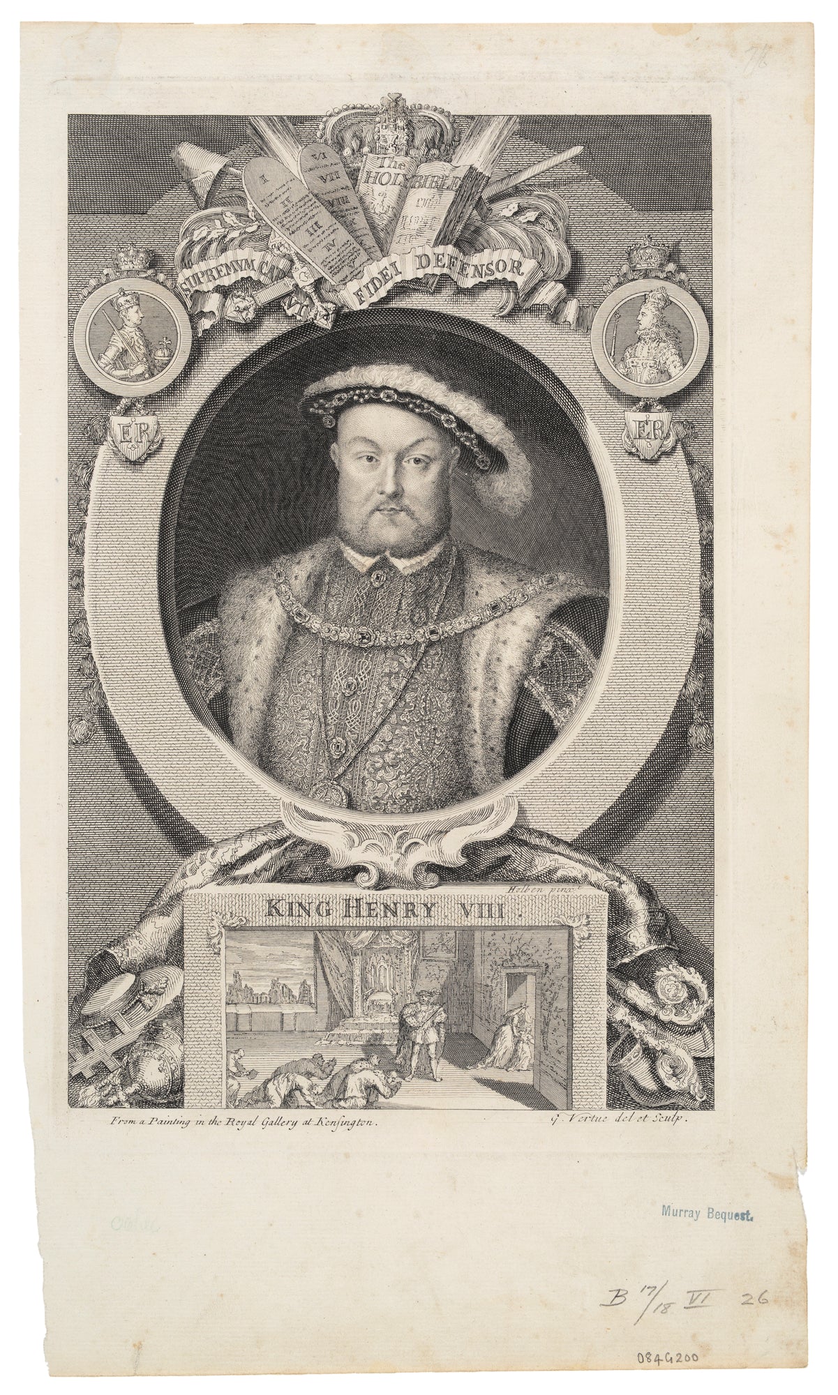 King Henry VIII engraving - A4 Print