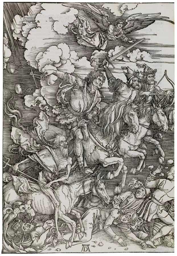 The four horsemen of the Apocalypse - A4 Print
