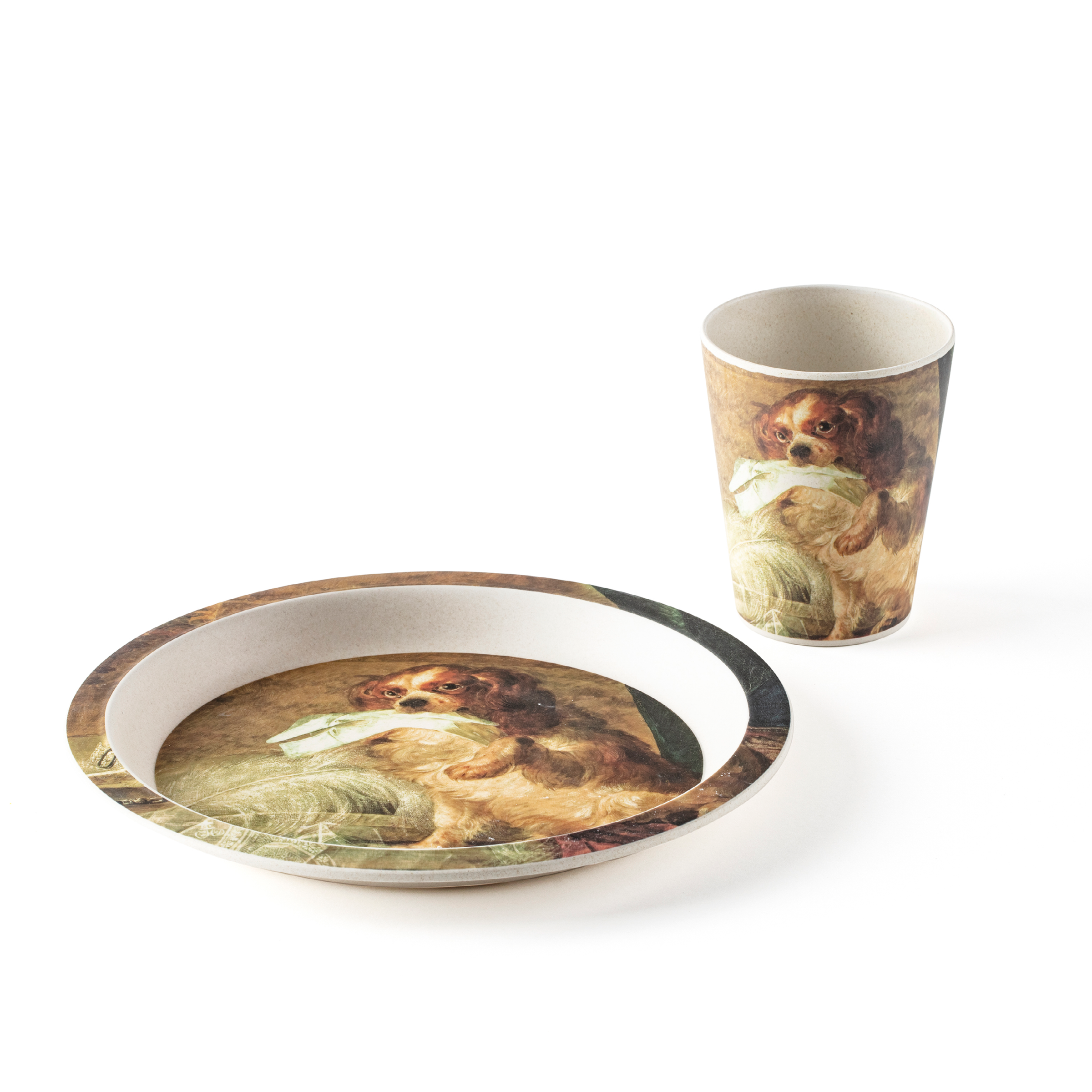 William Dexter Bamboo Plate and Cup Set