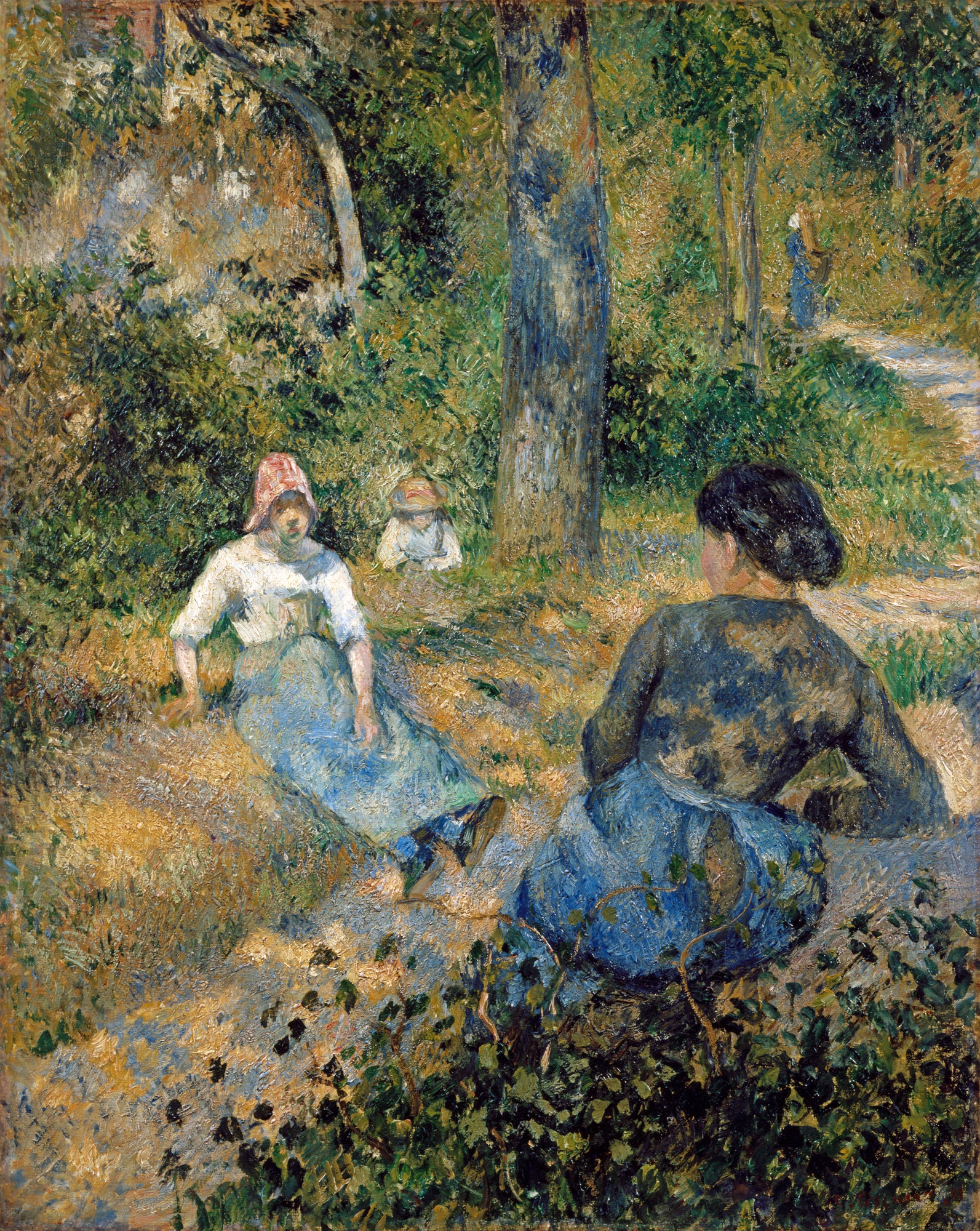Peasants Resting by Camille Pissarro - Reproduction