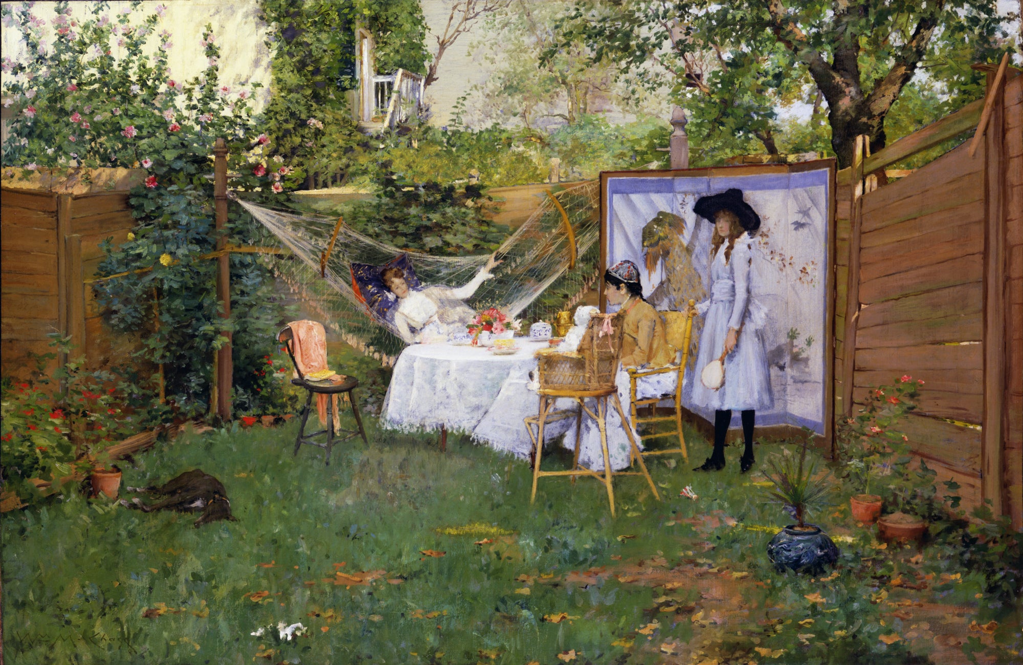 The Open Air Breakfast by William Merrit Chase - Reproduction