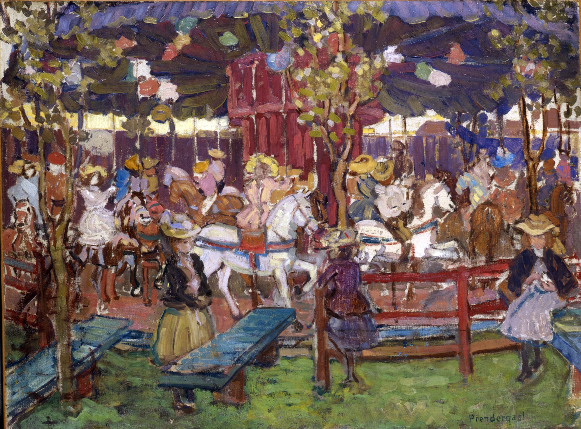 The Flying Horses by Maurice Brazil Prendergast - Reproduction