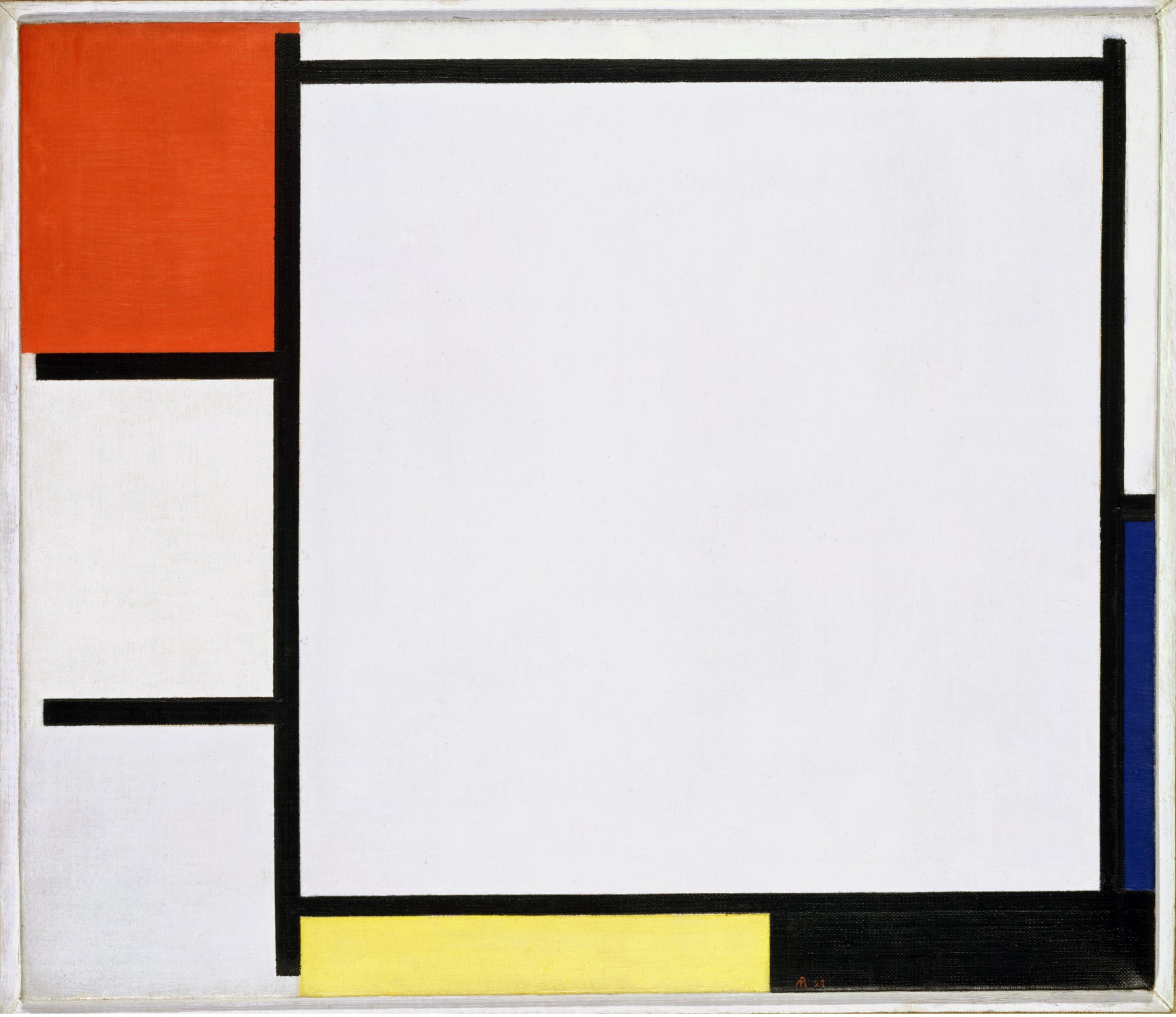 Composition with Red, Blue, Yellow, Black, and Gray by Piet Mondrian - Reproduction
