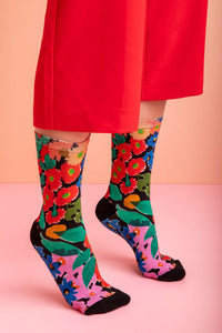 Julie White Bush Bloom Socks