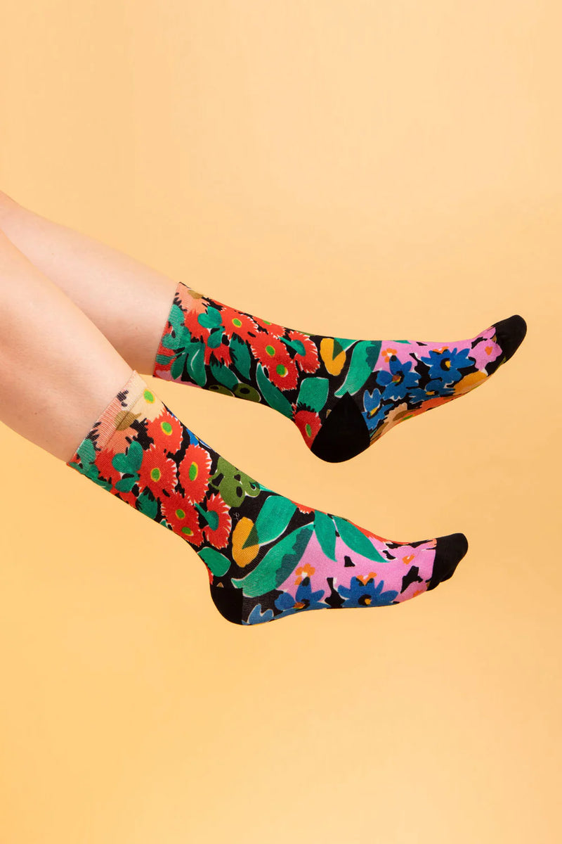 Julie White Bush Bloom Socks