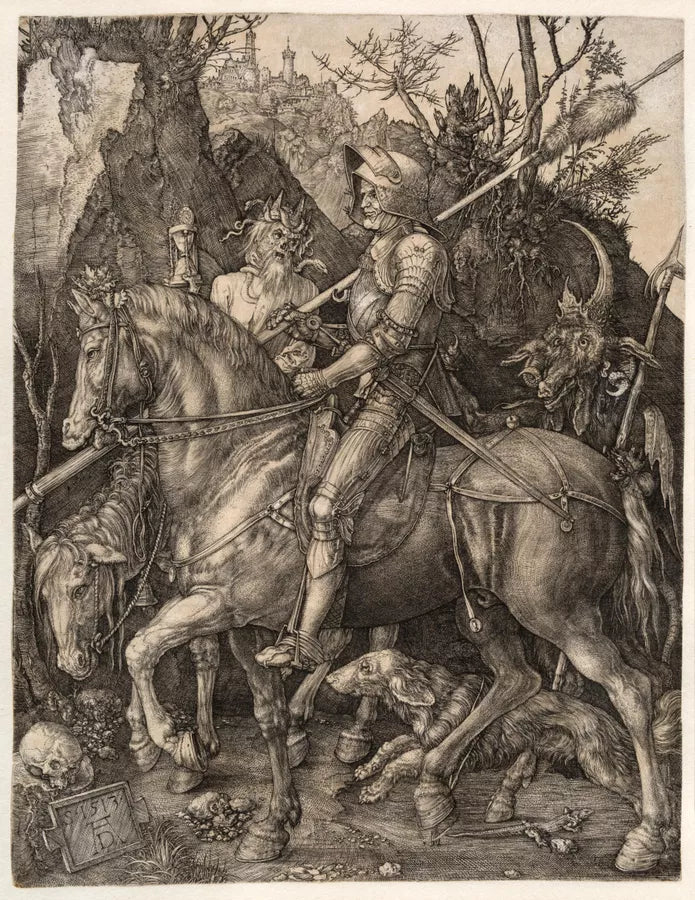 Knight Vs Devil Knight death and devil - A4 Print – AGSA Shop
