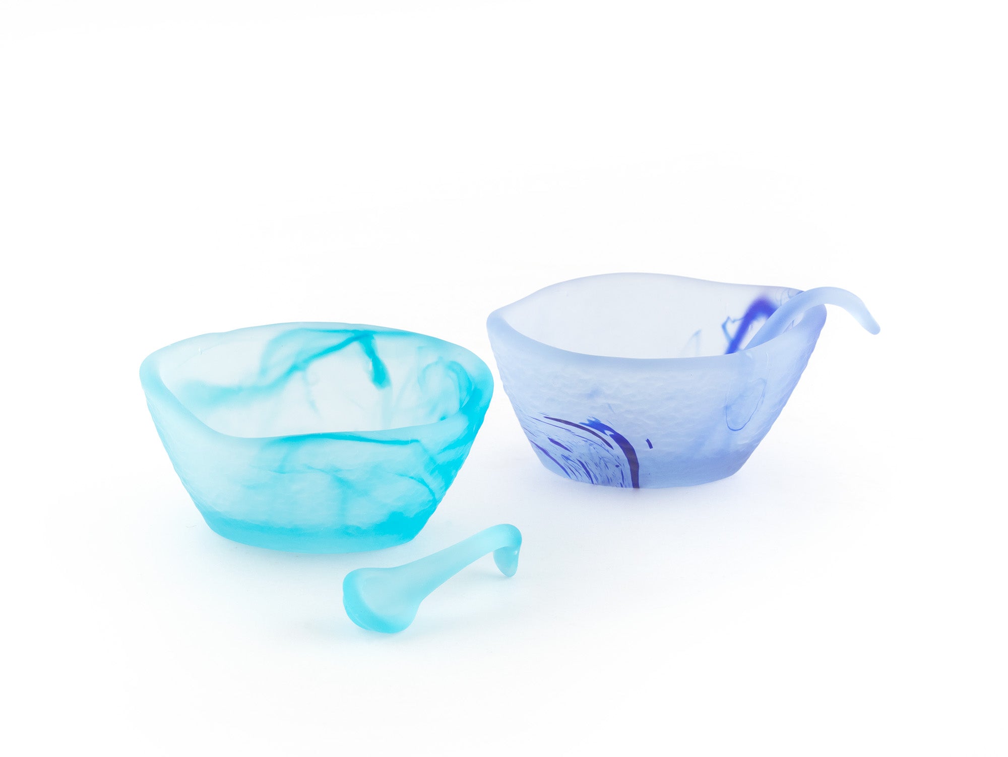Caslake and Pedler salt dish with spoon - Blue
