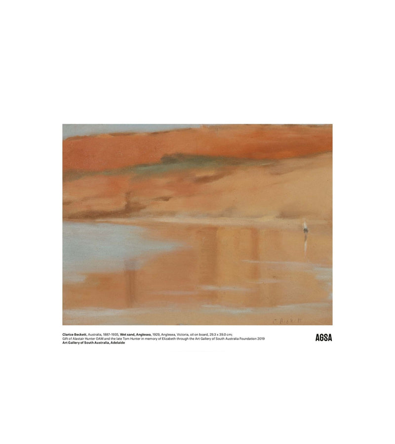 Wet sand, Anglesea by Clarice Beckett - A4 Print